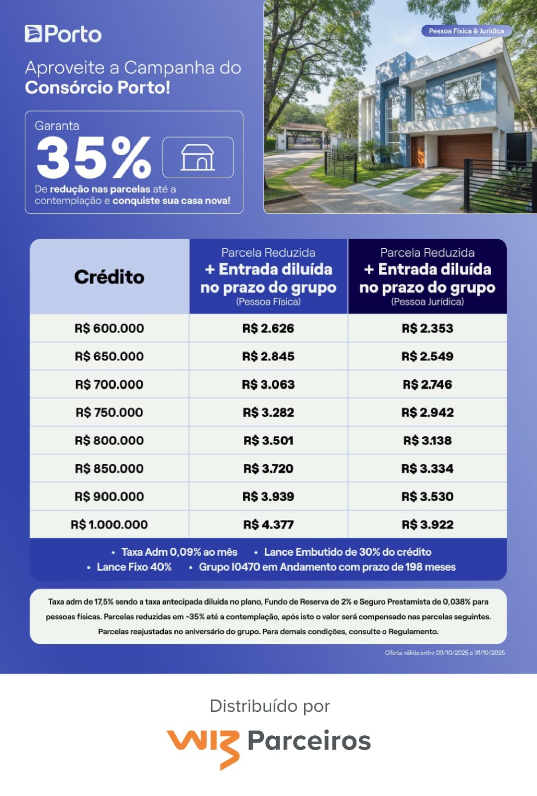 Tabela de planos Porto Seguro Consórcios 09