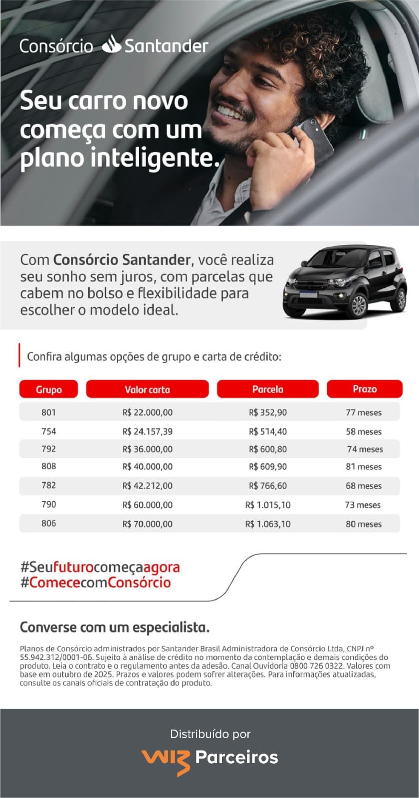 Tabela de planos Santander Consórcios 04